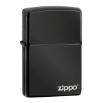 Зажигалка Zippo (Зиппо) EBONY W/ZIPPO LOGO 24756ZL