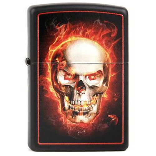 Зажигалка Zippo (Зиппо) BURNING SKULL 28307