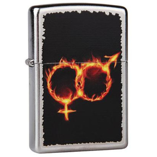 Зажигалка Zippo (Зиппо) MAN WOMAN FIRE 28446