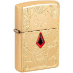 Зажигалка Zippo (Зиппо) Armor Lucky Cat Design 49802