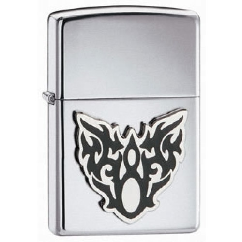 Зажигалка Zippo (Зиппо) HIGH POLISH CHROME MOTH TATTOO 20872