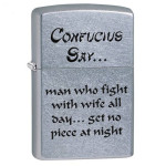 Запальничка Zippo (Зіппо) CONFUCIUS SAY WIFE NI 28460