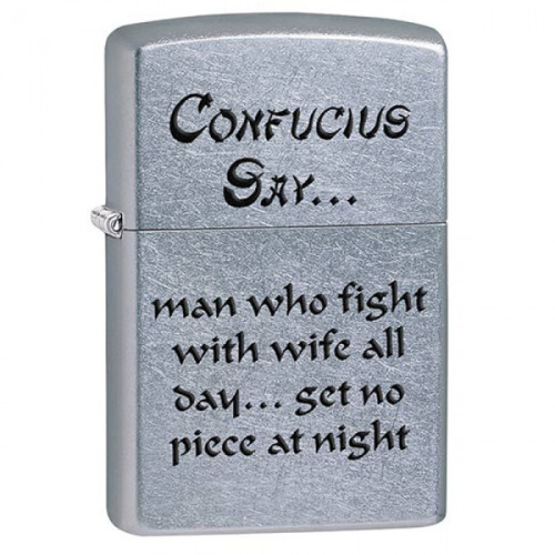 Запальничка Zippo (Зіппо) CONFUCIUS SAY WIFE NI 28460