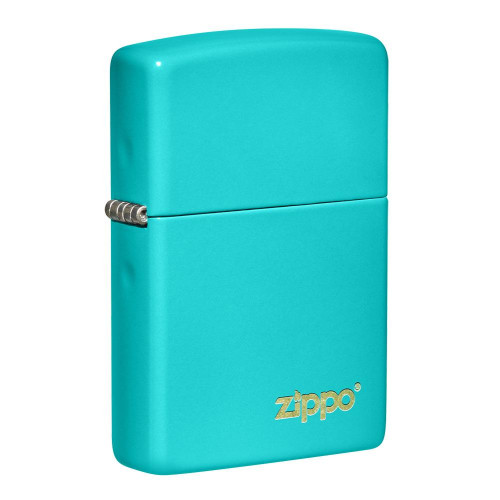 Запальничка Zippo (Зіппо) Flat Turquoise Zippo Lasered Logo 49454ZL