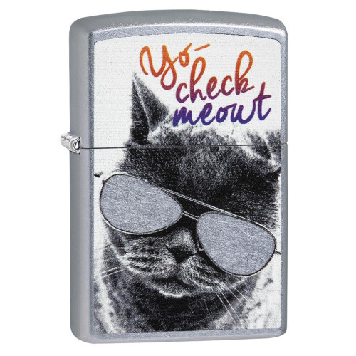 Запальничка Zippo (Зіппо) Cat With Glasses 29619