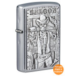 Зажигалка  Zippo (Зиппо) Saloon Skull Emblem 49298