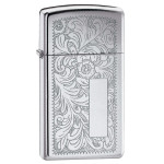 Зажигалка Zippo (Зиппо) узкая VENETIAN HIGH POLISH CHROME 1652