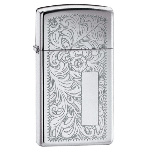 Зажигалка Zippo (Зиппо) узкая VENETIAN HIGH POLISH CHROME 1652